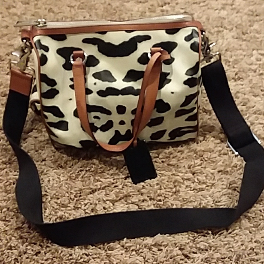 L.a.m.b. Gwen Stefani snow leopard print purse